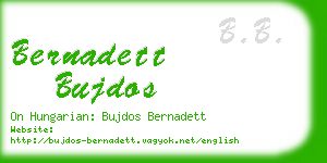 bernadett bujdos business card